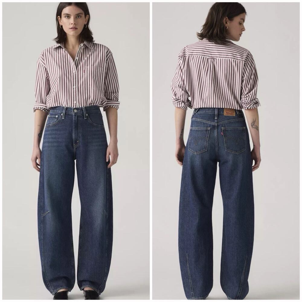 Levi’s Cinch Barrel Jeans NWT High Rise Balloon Wide Leg Denim women's 25x31